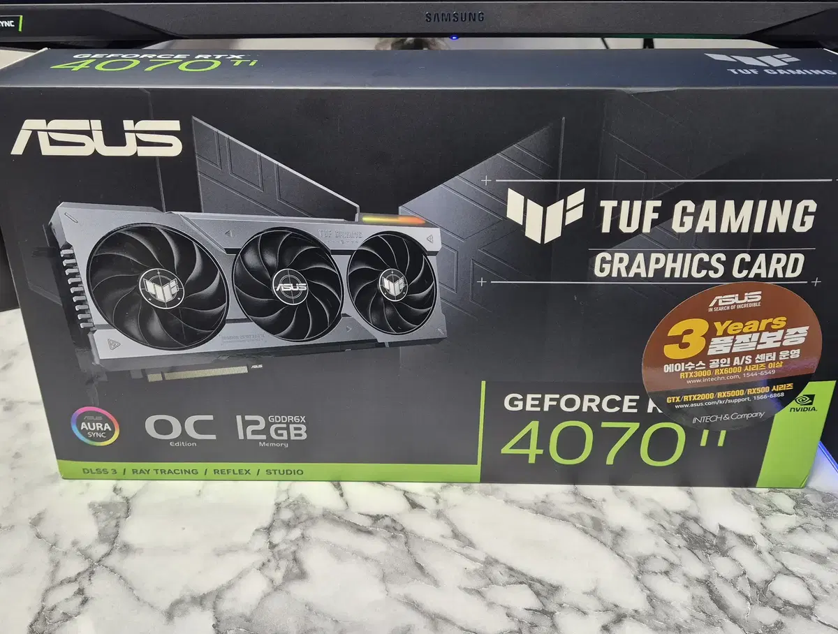 RTX4070TI TUF OC 버전 팝니다. (AS 28년 05월까지)