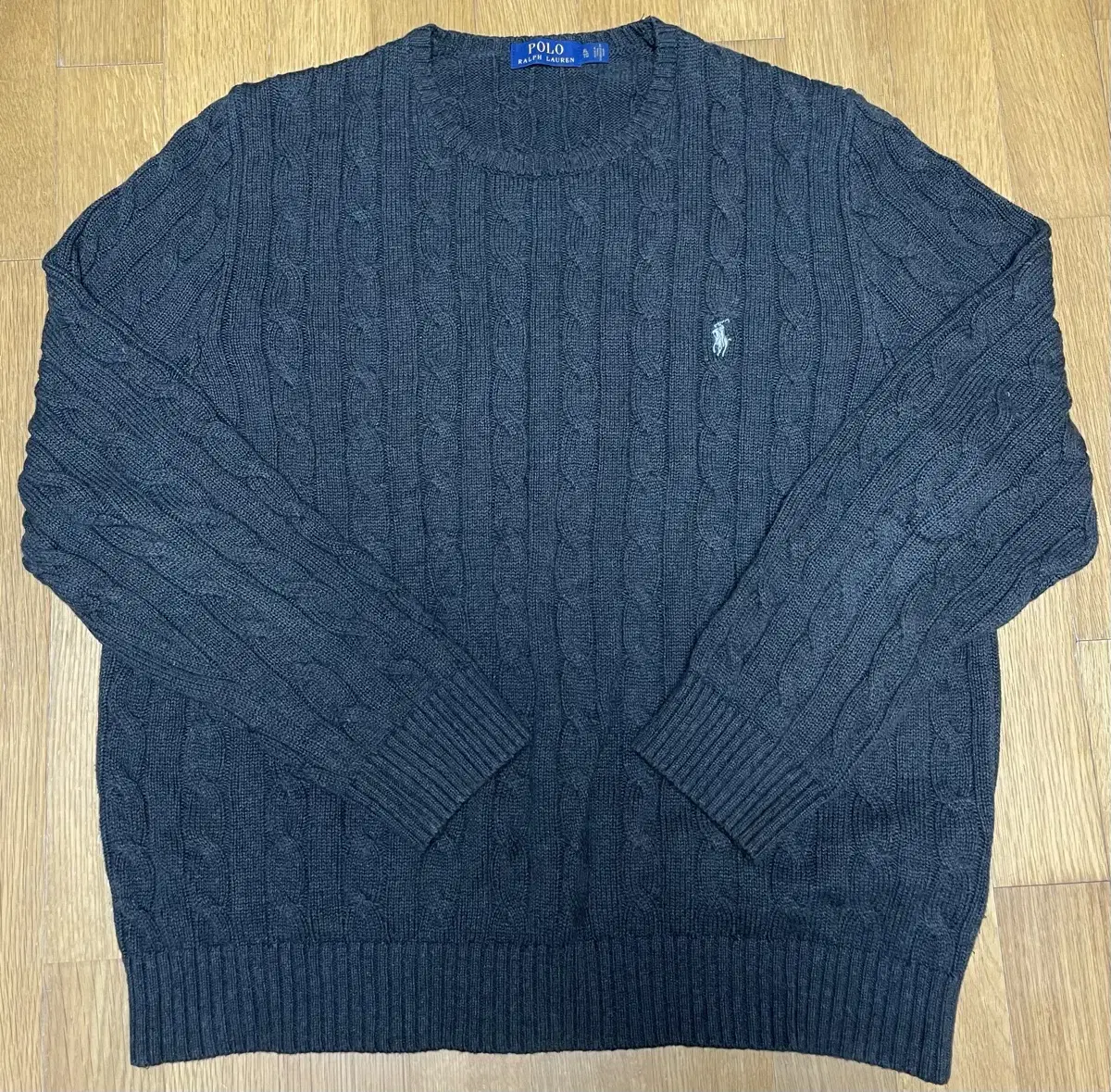 Polo pretzel knit dark gray almost new