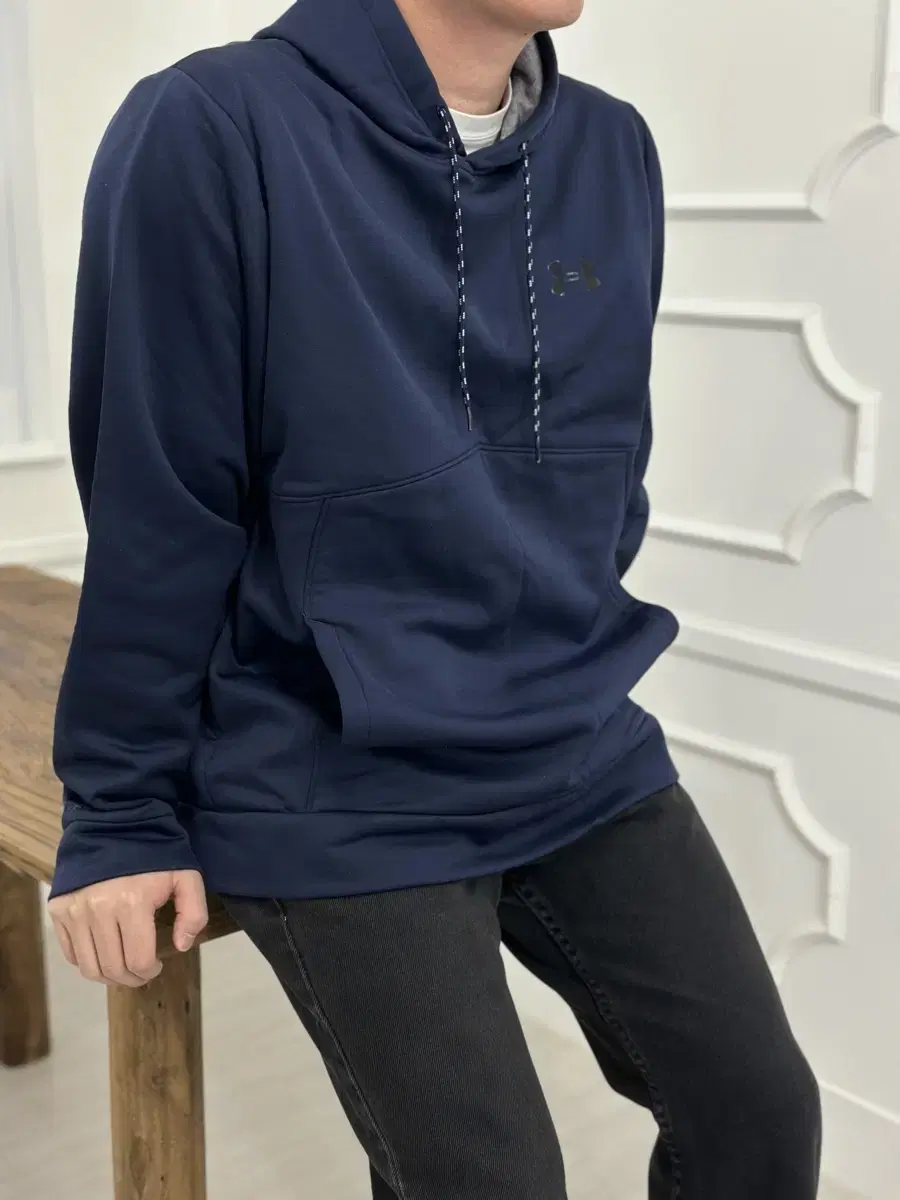 [110] Under Armour Navy Jersey Hoodie