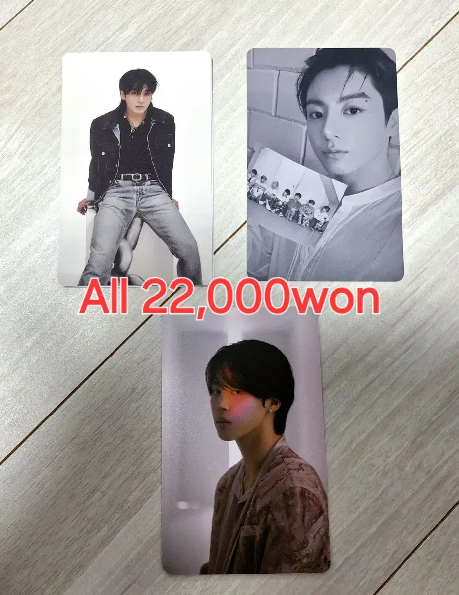 Jungkook GOLDEN ShowCase ld photocard + jimin proof ld