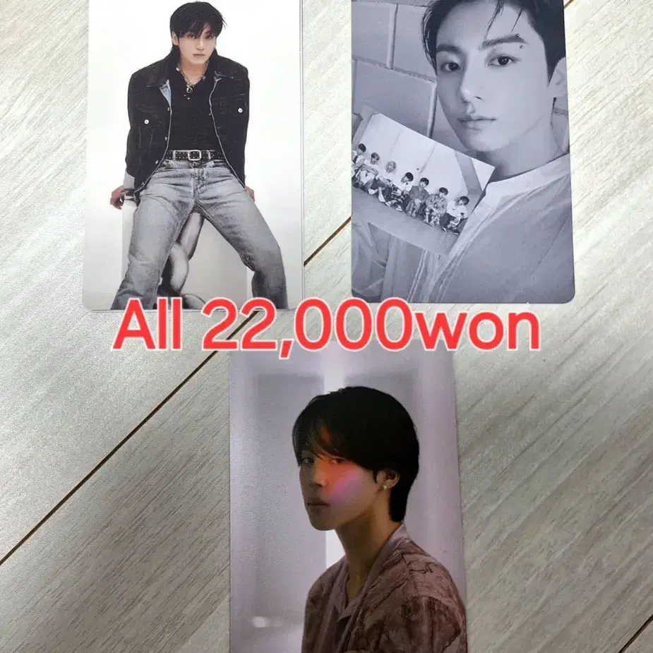 정국 GOLDEN ShowCase 럭드 포카 + 지민 proof 럭드