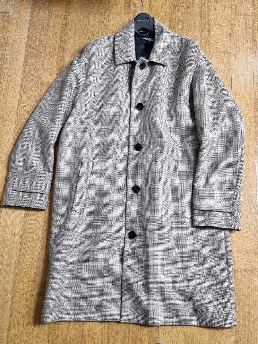 Drawstring Men's Check Single Coat L