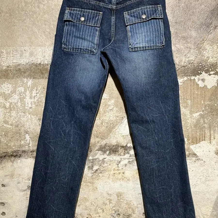 ANTGUAGE Double Pocket Denim Pants