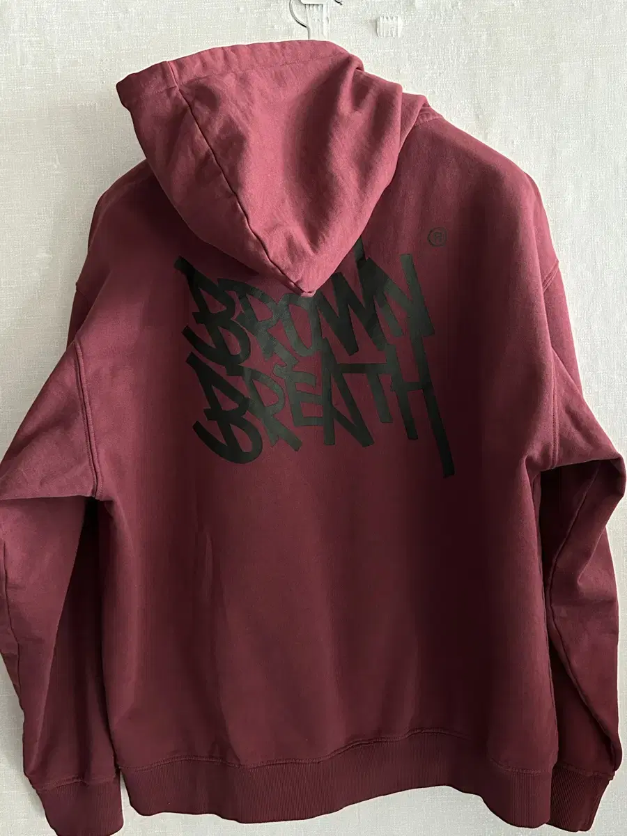 Brownbreath Hooded Zip-up Burgundy