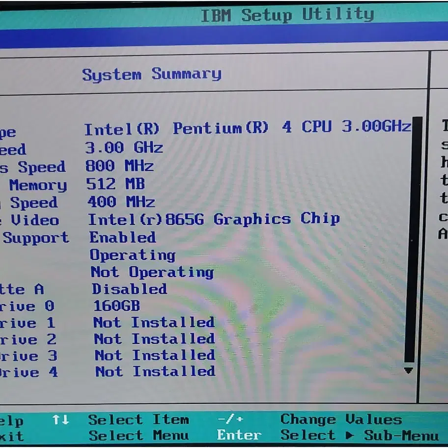 DOS 부팅! IBM 478타입 인텔 865G 보드!