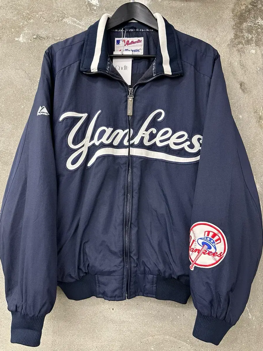 New York Yankees Majestic Navy Stadium Varsity Jacket