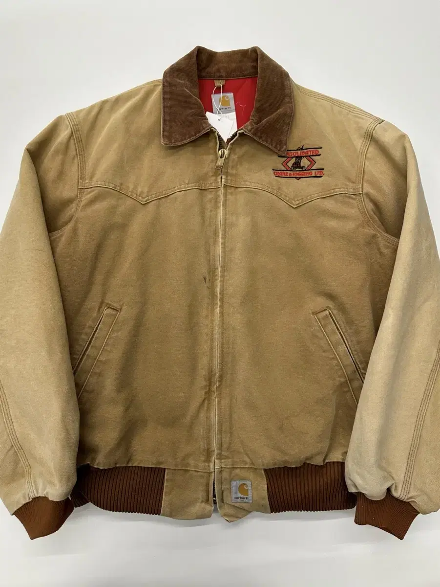 Carhartt Carhartt Santa Fe Duck Quilted Beige Brown Work Jacket