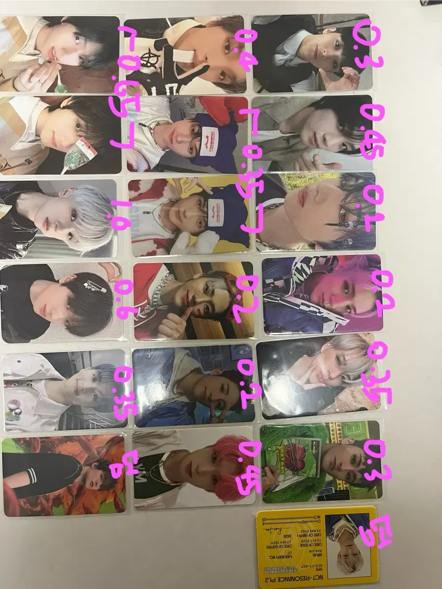 NCT photocard wts jisung mark haechan chenle renjun jeno jaemin jaehyun Mambaam Jisung