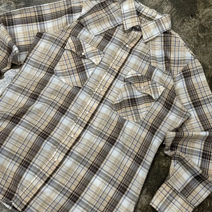 70s Levis WhiteTab Check Western Shirt