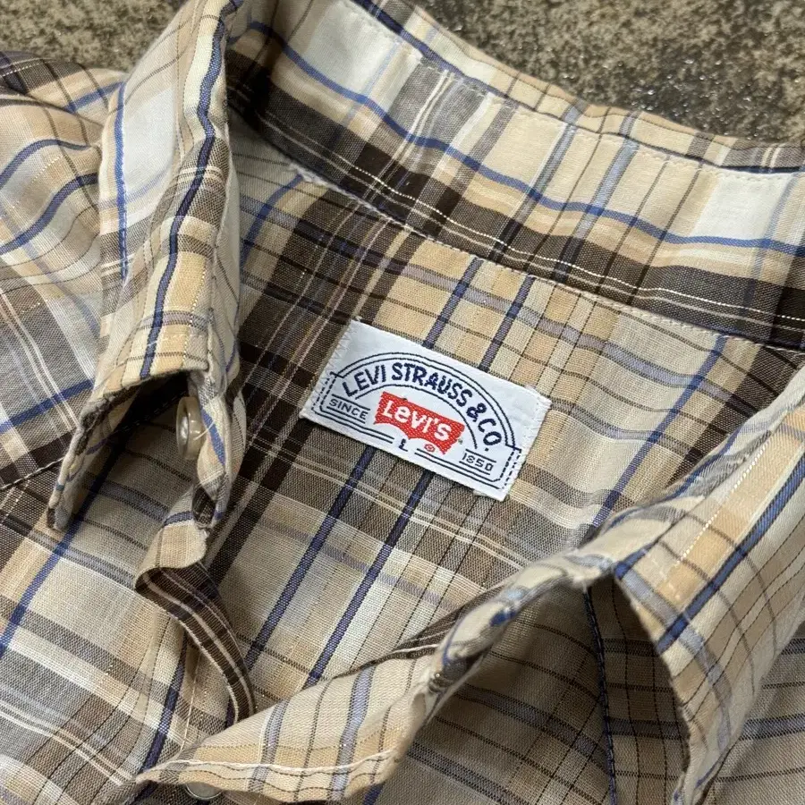 70s Levis WhiteTab Check Western Shirt