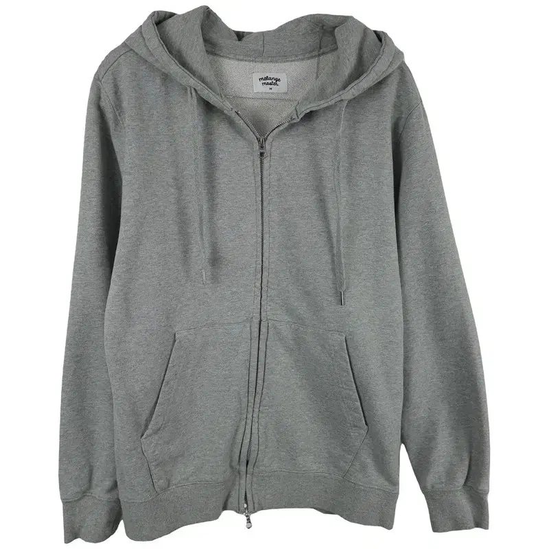 WANWON SHOP Melange master plain gray hoodie M04716