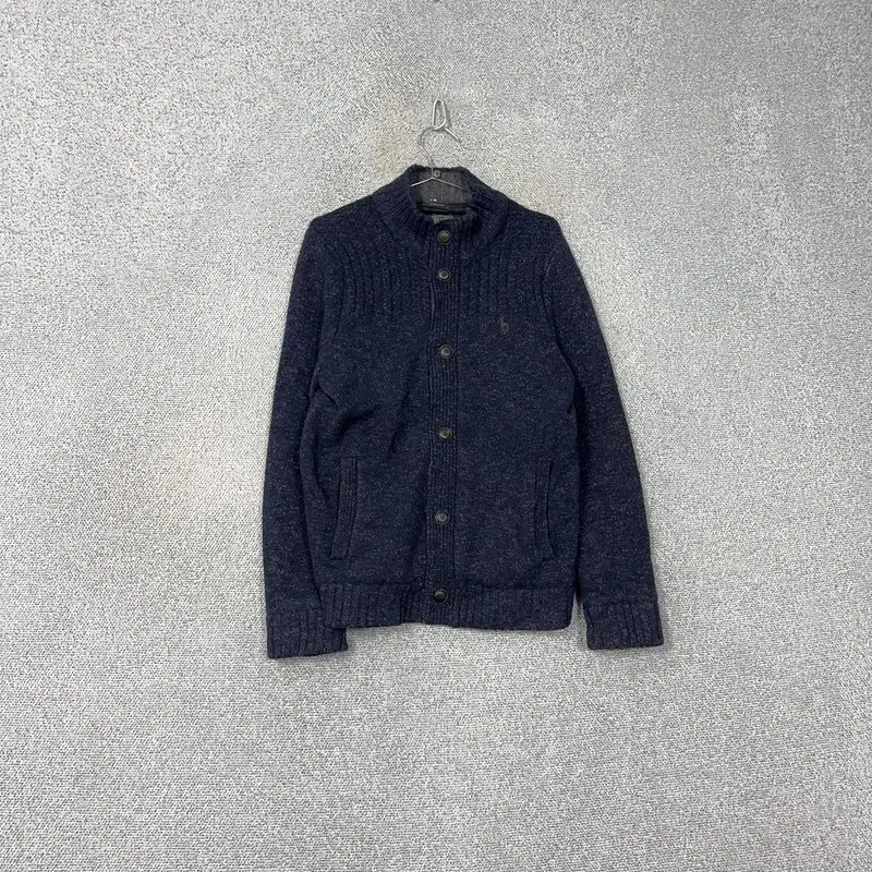 Hodges Logo Navy Buttoned Cardigan 100% Cotton