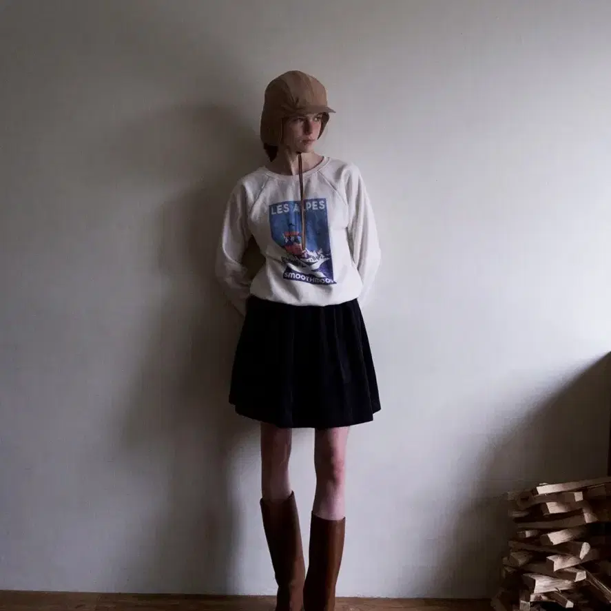 스무스무드 코듀로이 스커트navy people corduroy skirt