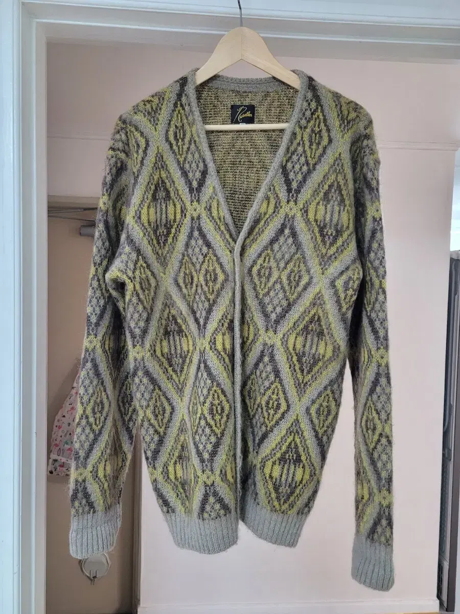 Needles Mohair Argyle Cardigan M sells