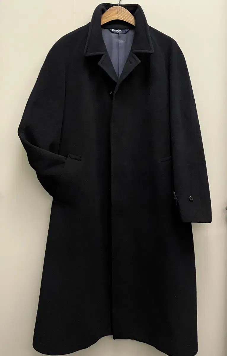 (L)90s POLO Ralph Lauren Wool Single Balmacan Coat Long Coat