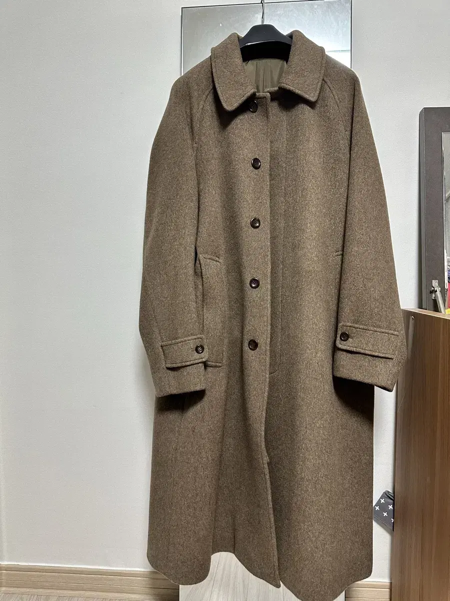 Blankroom Standard Balmacan Wool Coat Mink Brown Size 2