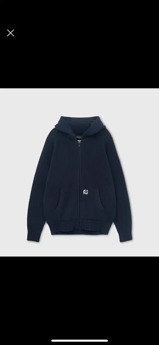 Heritage Floss Cotton Zip-up Hoodie Navy