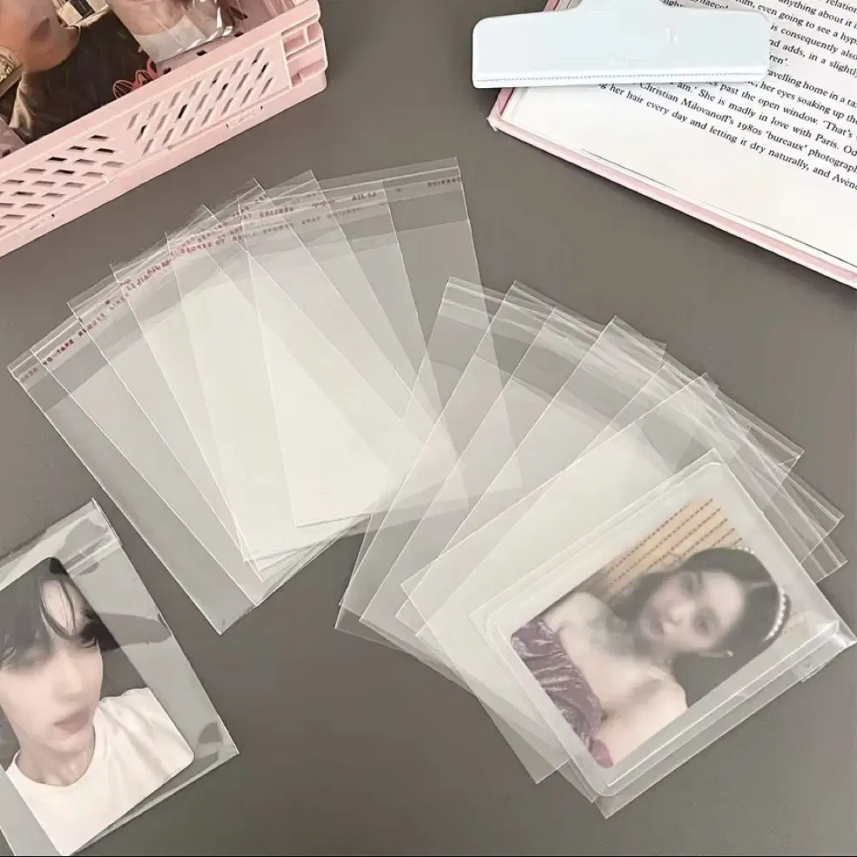 Luxurious translucent OPP photocard toploader Banded seal stretch packaging ive New Jeans