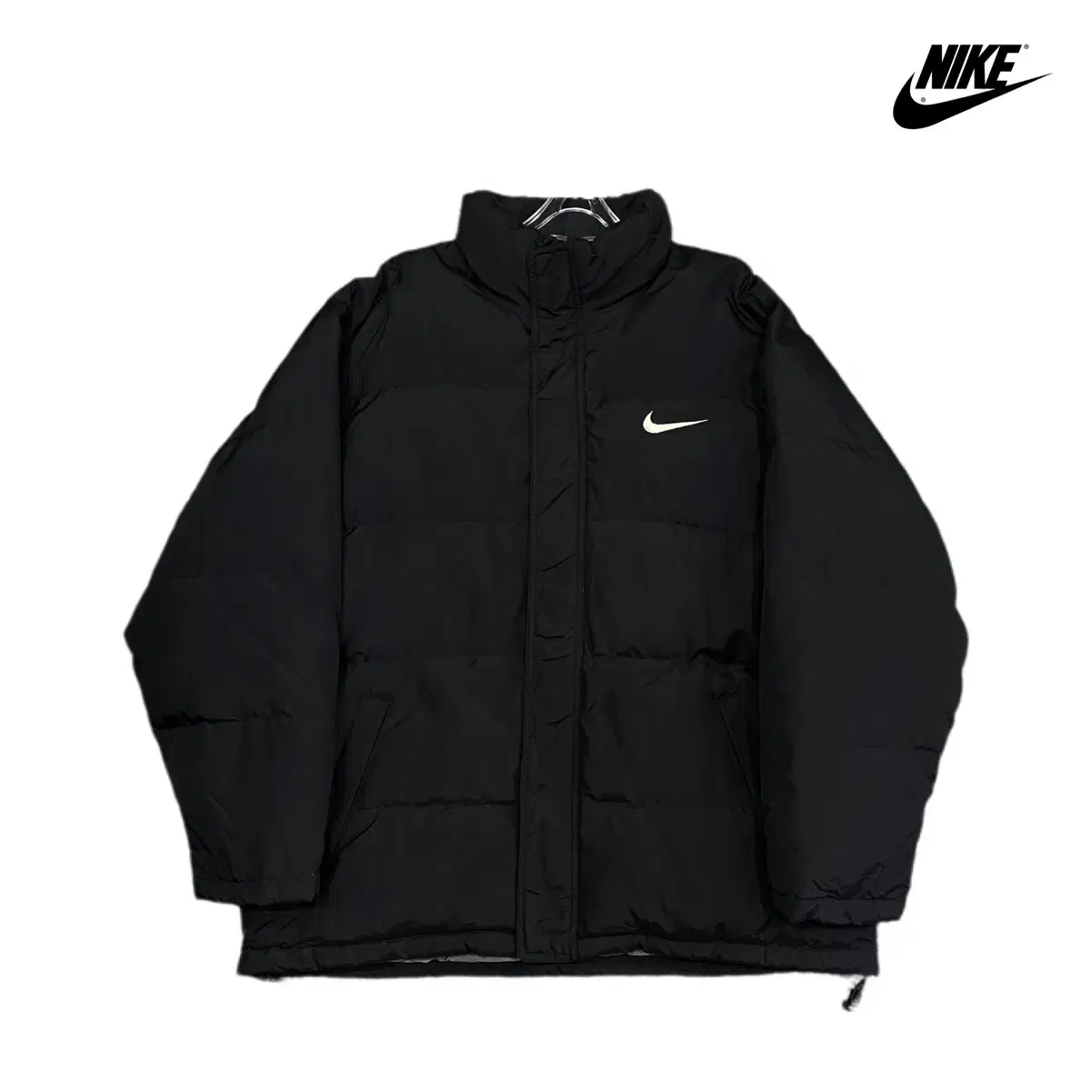 Nike 00s XXL Swoosh Old School Ripstop Duck Down Padded Black