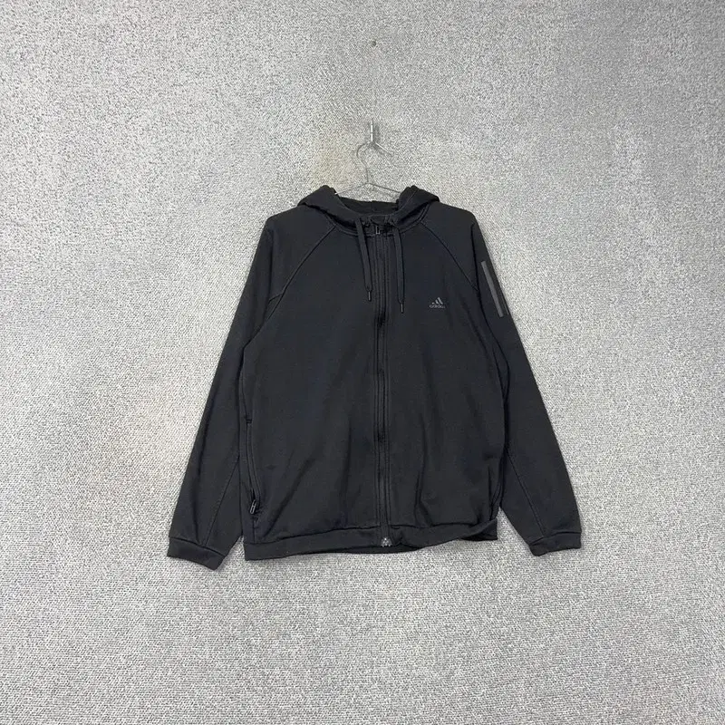 Adidas Logo All Black Hoodie Zip-Up XL