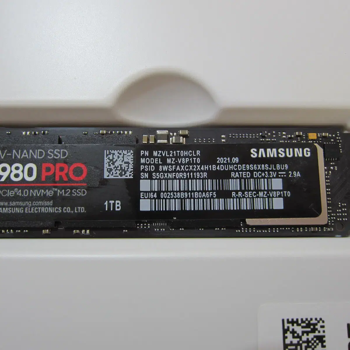 삼성전자 980 PRO M.2 NVMe 1TB (AS 2026년 9월)