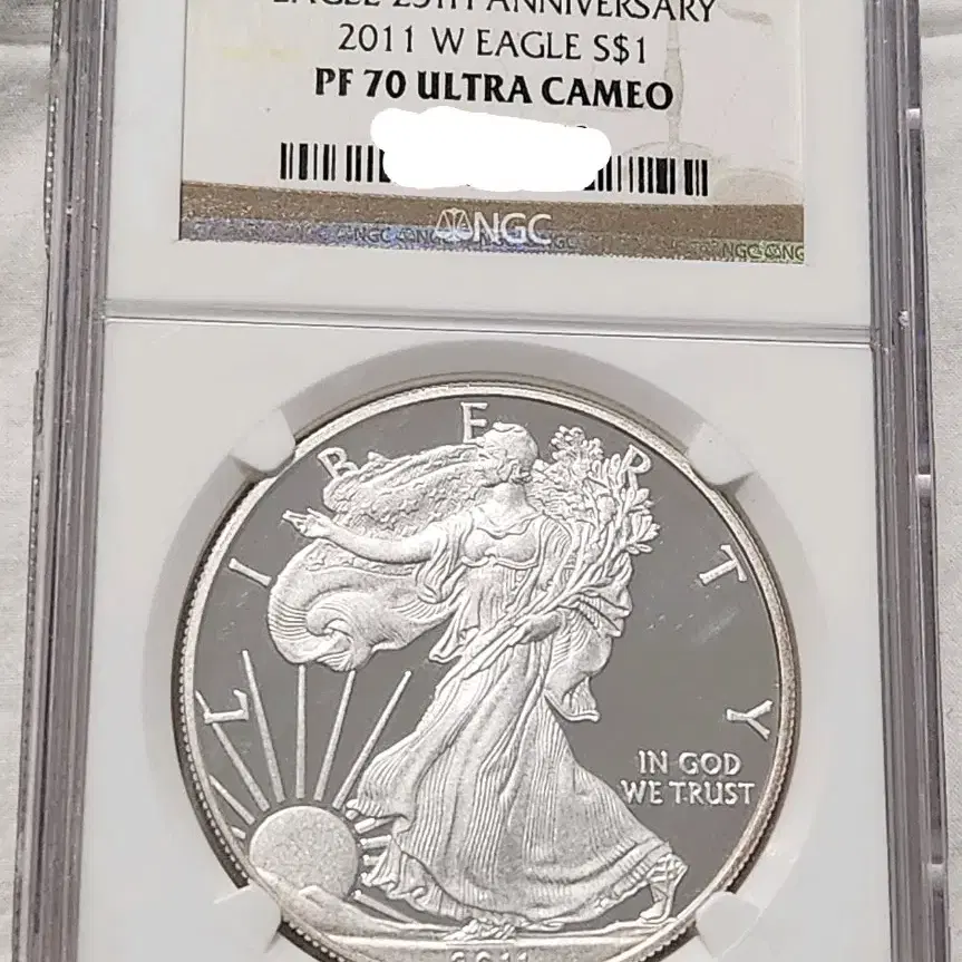 2011 W 프루프 아메리칸 실버 이글 PF-70 NGC 1oz 은화