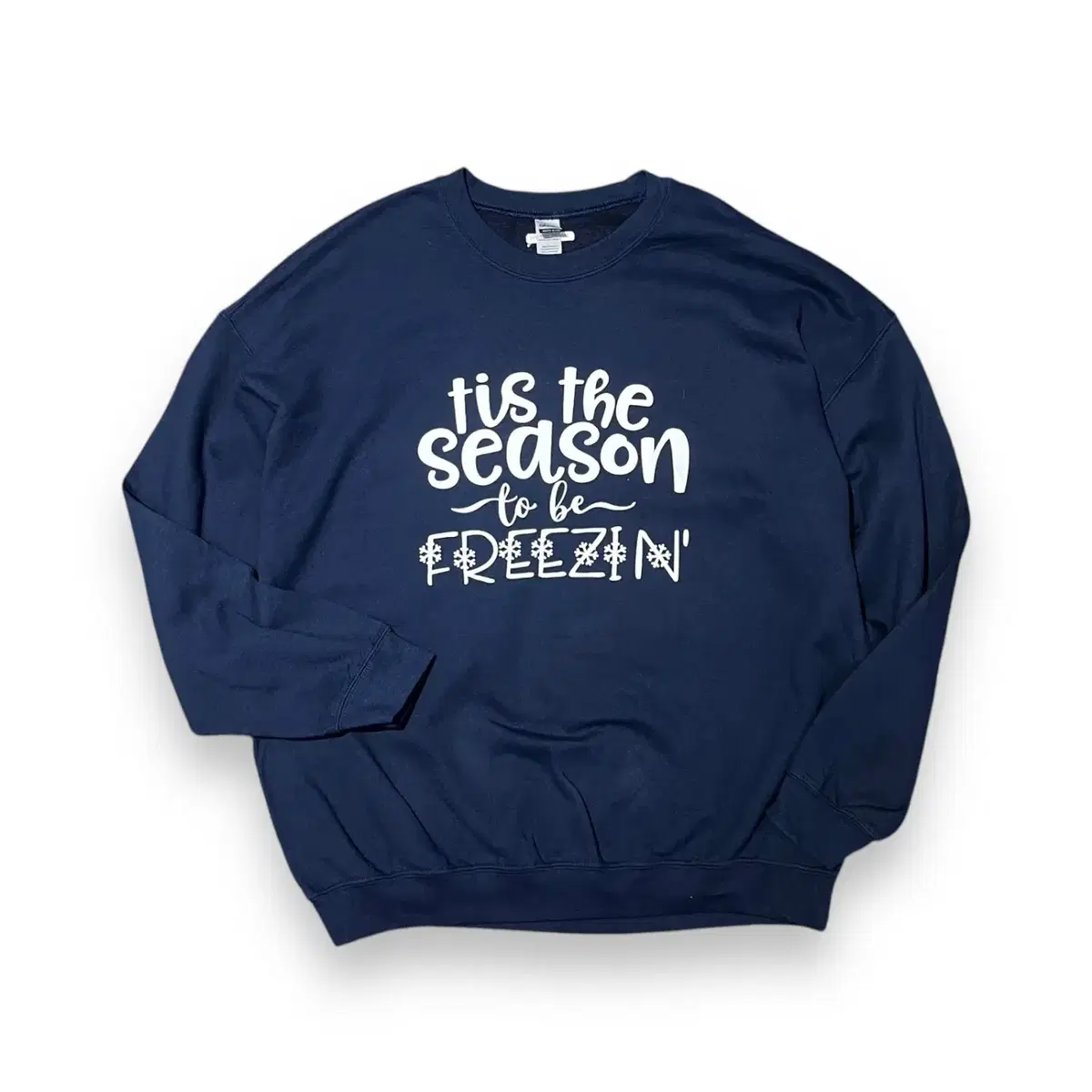 Manwanshop Gildan Lettering Printed Sweatshirt