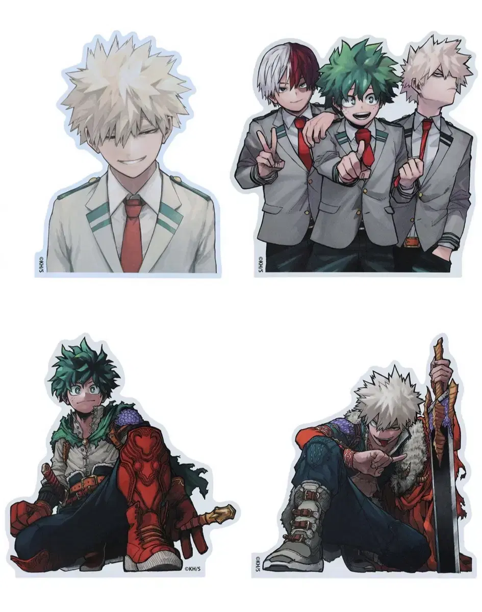 Hiroaka Nahia Midoriya Bakugo Todoroki Ten Girl Gigajump Die Cut Stickers