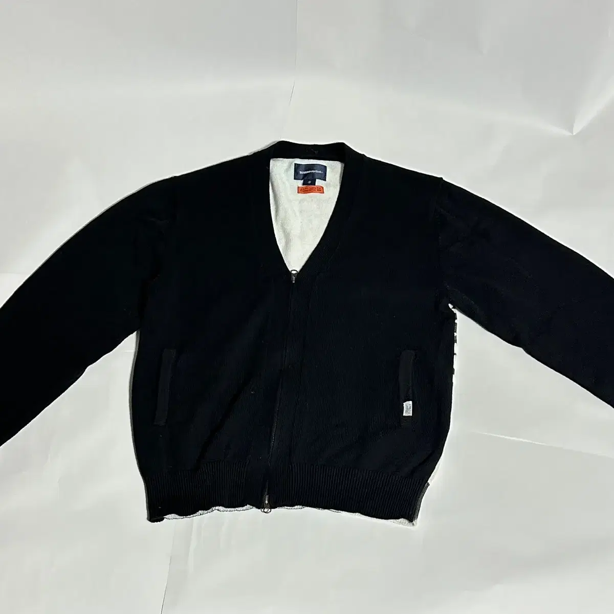 (S)디스이즈네버댓 Chess Zip Cardigan Black 팝니다.