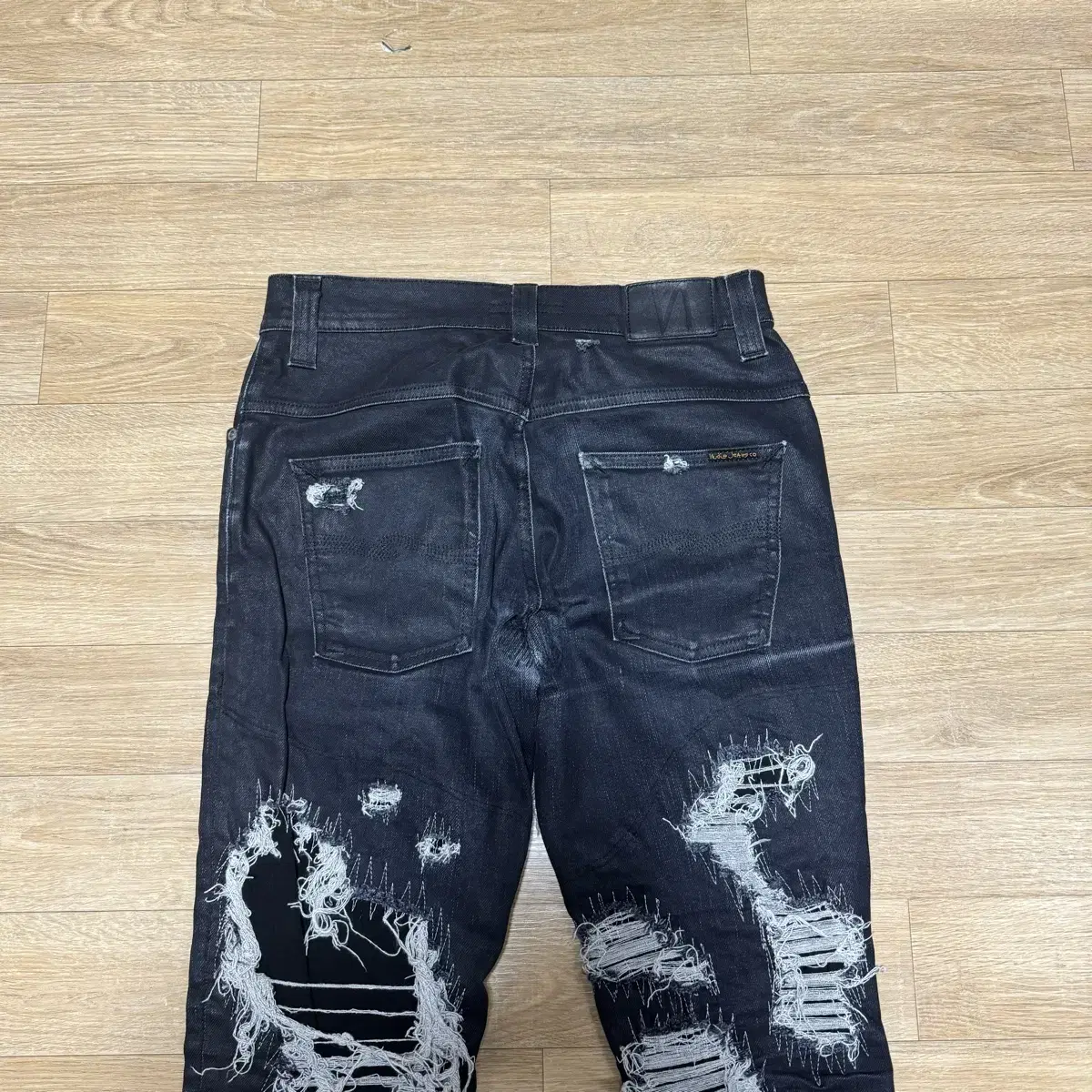 Destroyed Remake Black Cotead Jean