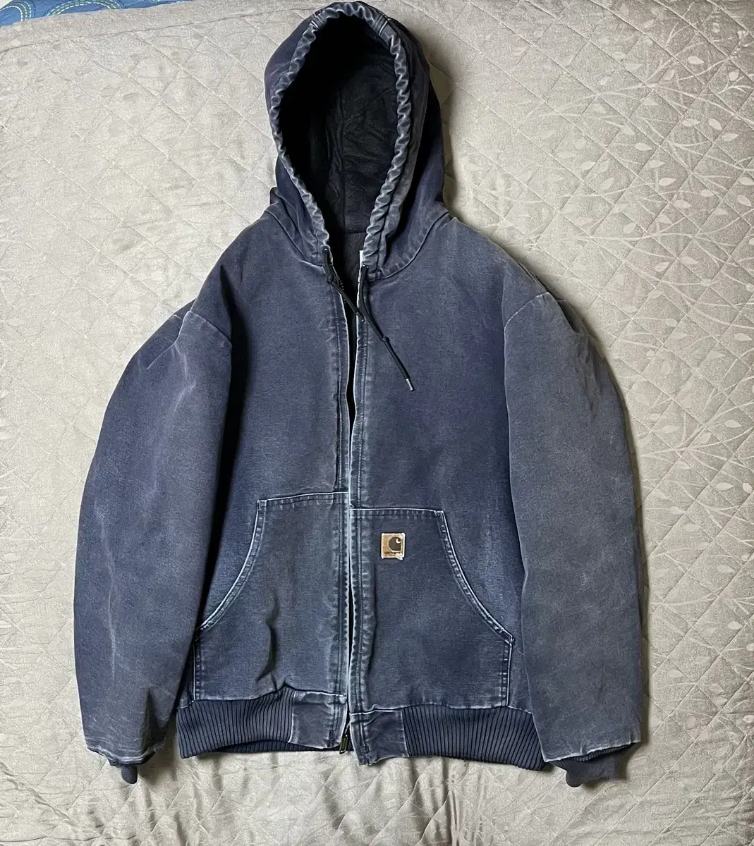 Vintage Calhart Active J130 Hooded Zip Up Detroit