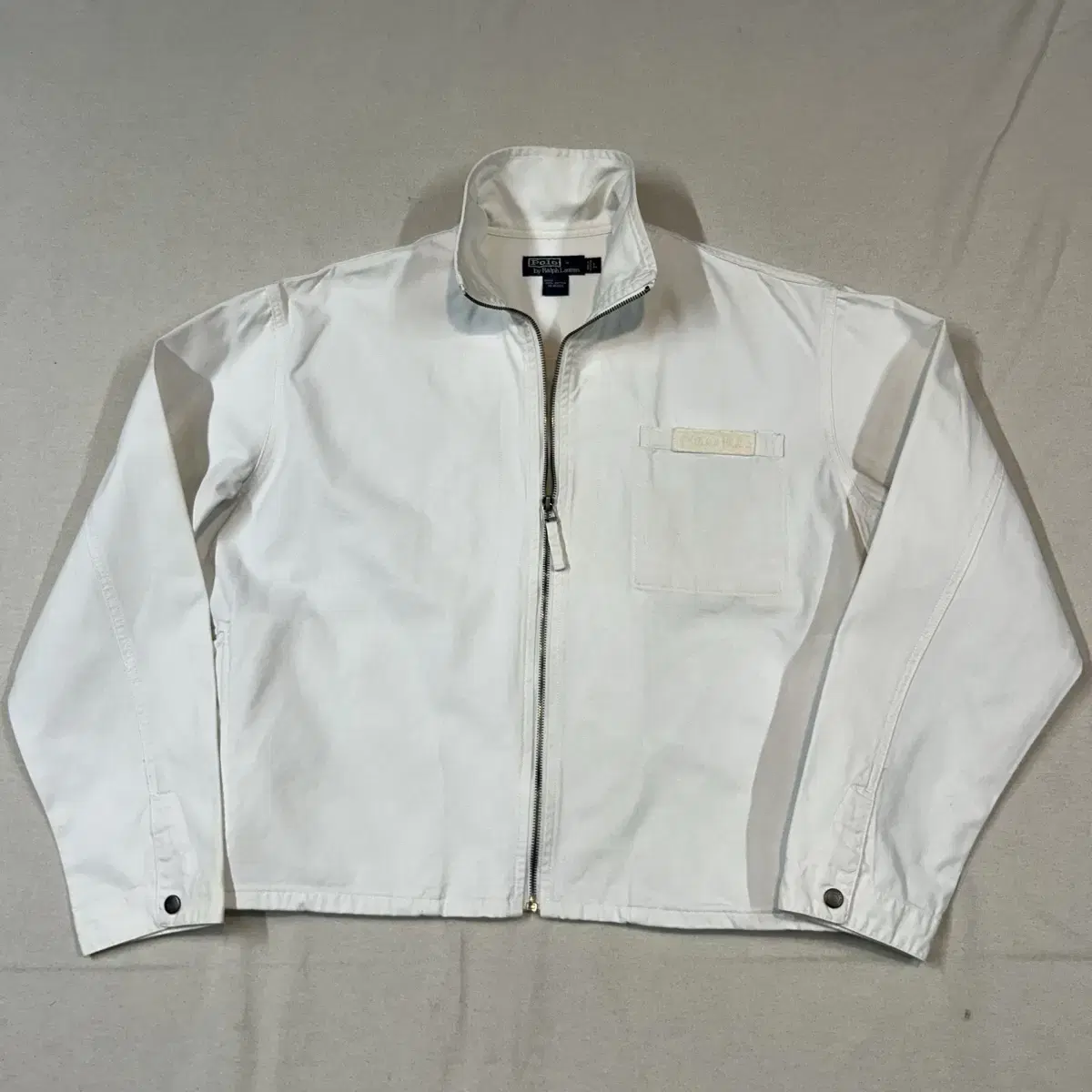 L) Polo Ralph Lauren White cotton workwear jacket