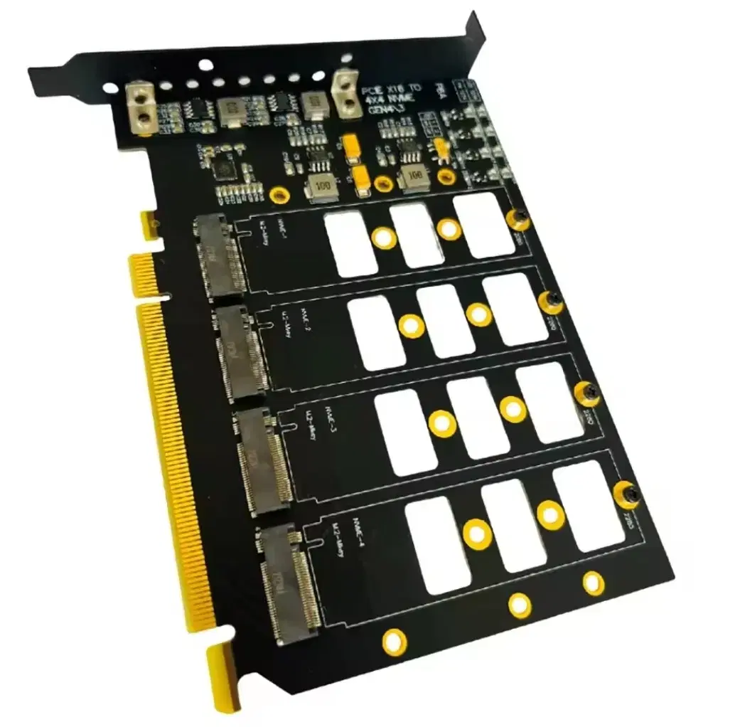 M.2 SSD 4개 연결 해주는 PCI-E 4.0 고속 확장카드 (RA