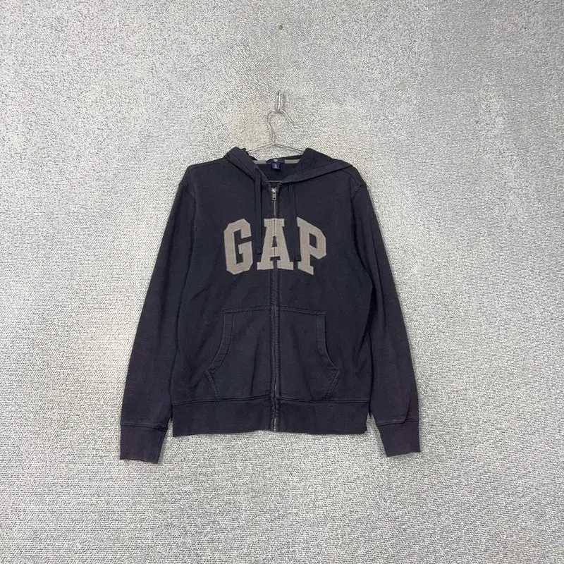 Gap Embroidered Navy Hooded Zip-Up S