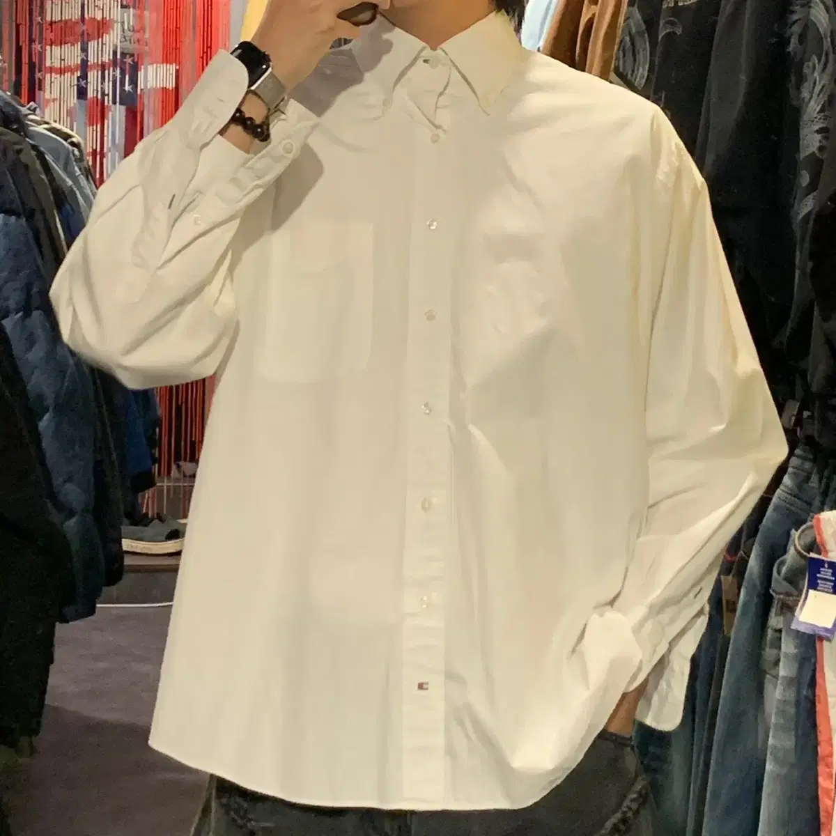 [IM] Tommy Pocket White Shirt