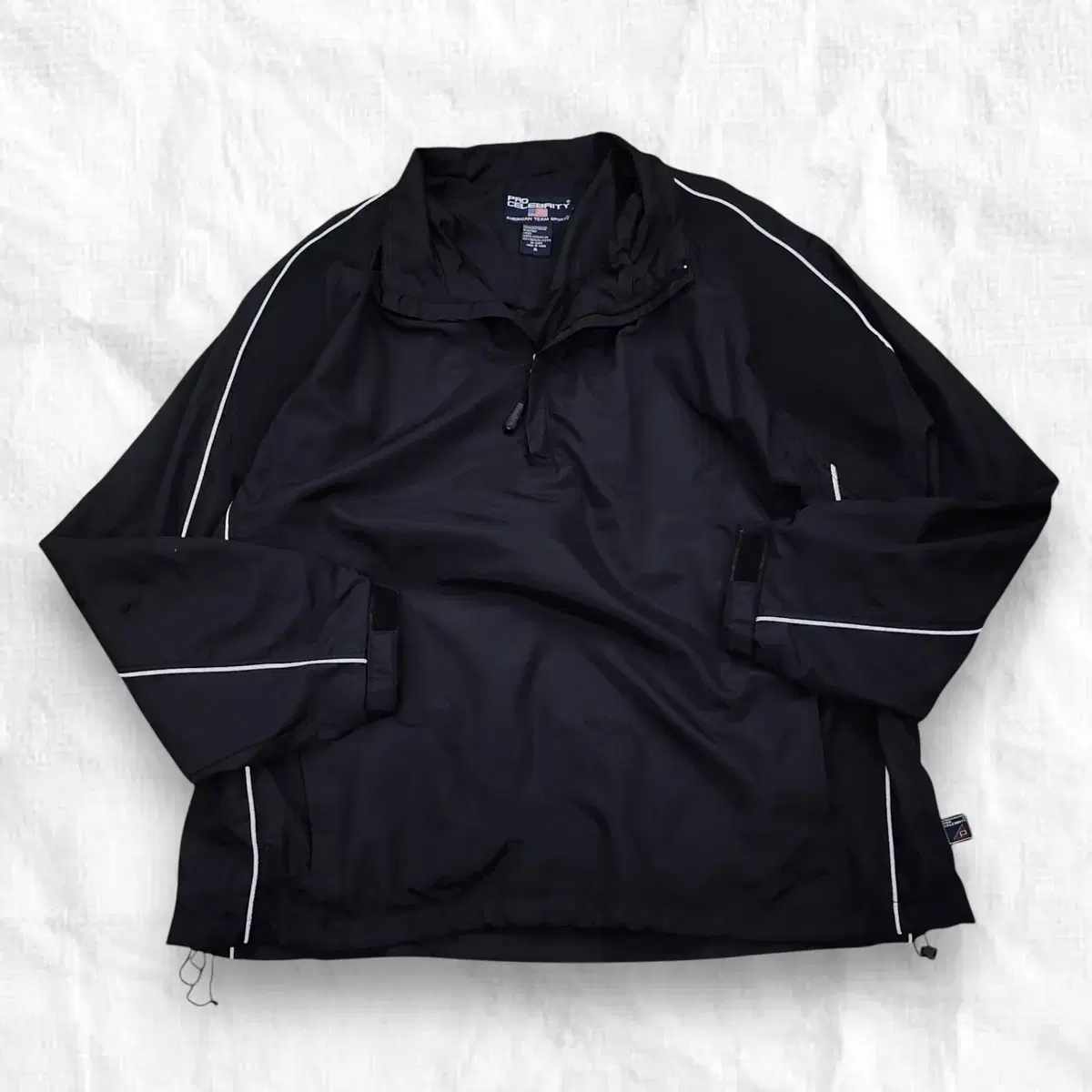 [XL] Vintage Black Windbreaker Vahn Warm-Up Jacket