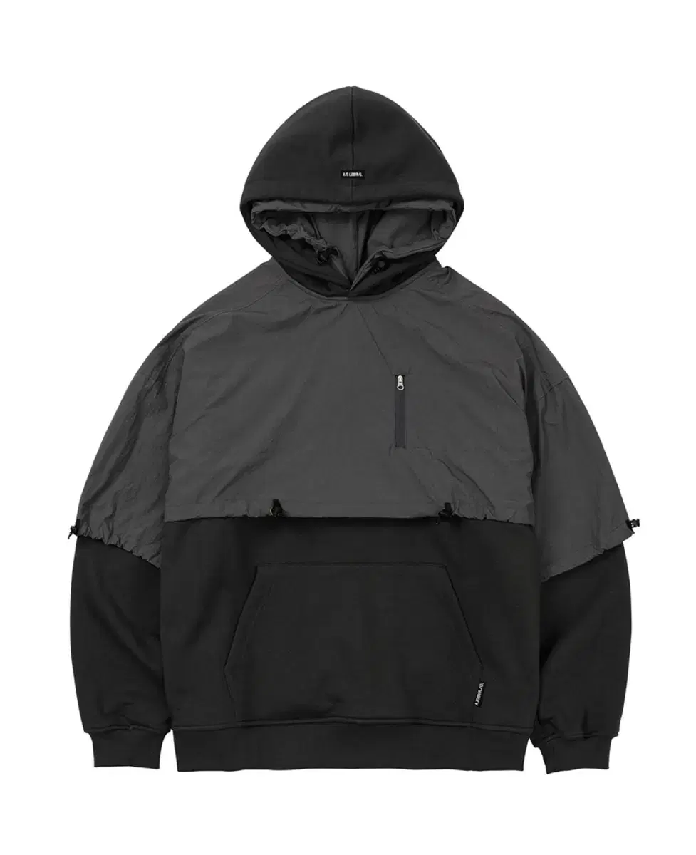 [L] Azobaiajo Layered Nylon Hoodie