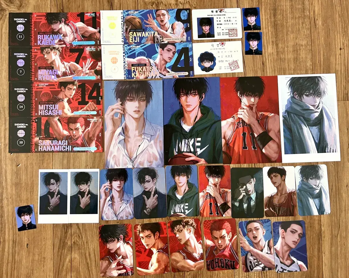 SLAM DUNK Nong Q's game ticket photo card postcard Seo Tae Woong's student ID card photocard 슬덩