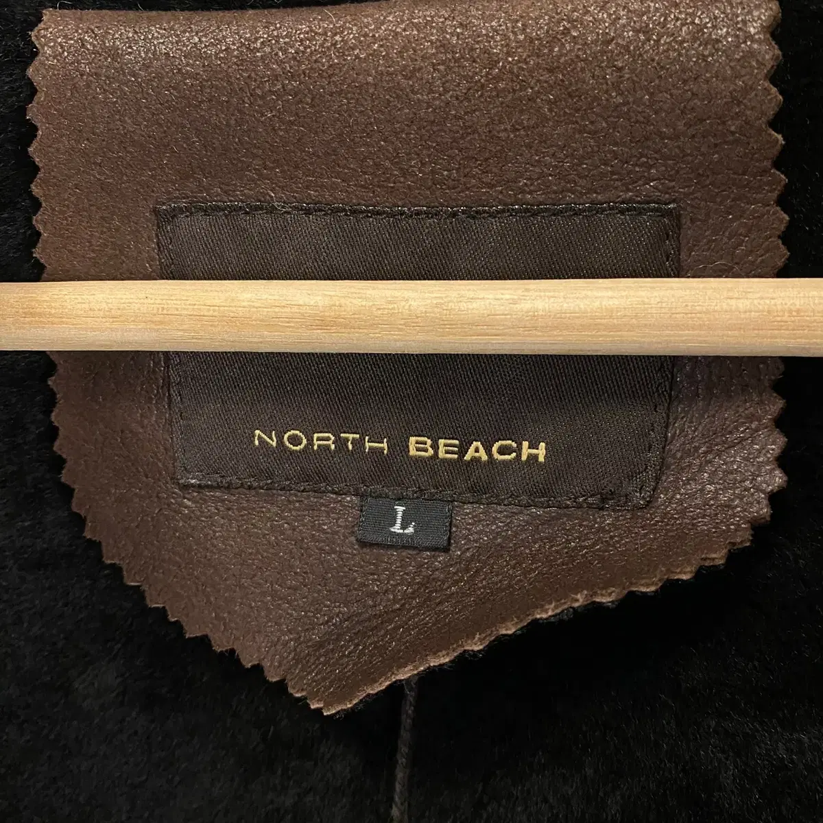 빈티지 NORTH BEACH 무톤 레더 자켓