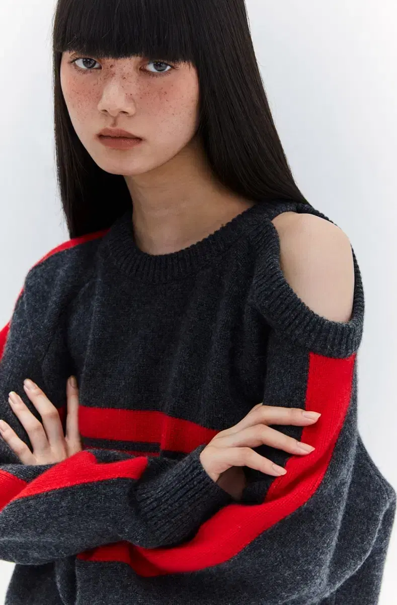 버뮬라 one shoulder knit