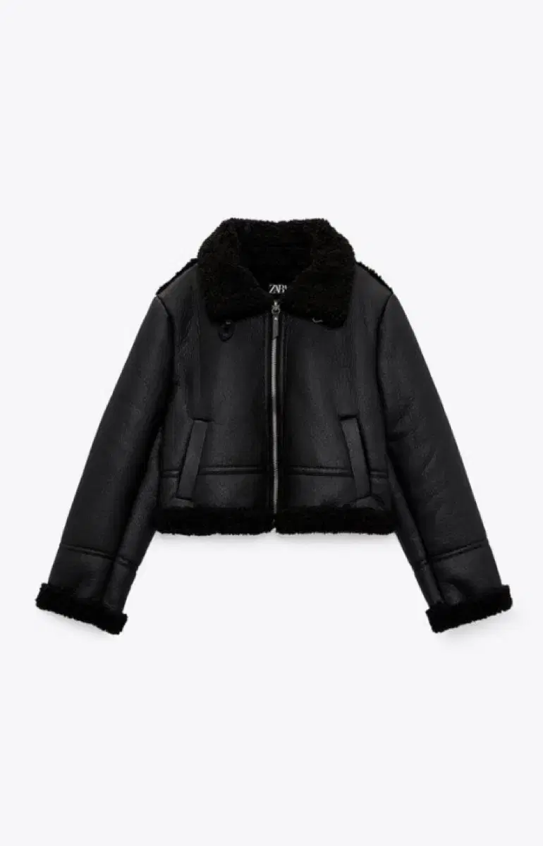 자라 더블페이스트 점퍼 자켓 무스탕 zara xs