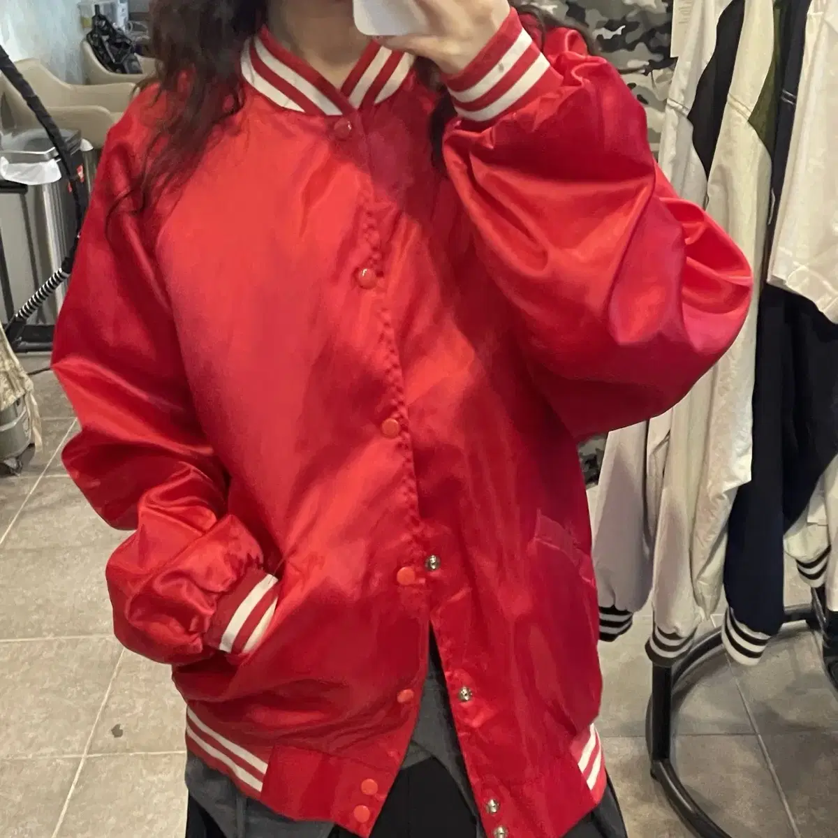 (NO.9) VTG Vintage Stadium Jacket Red