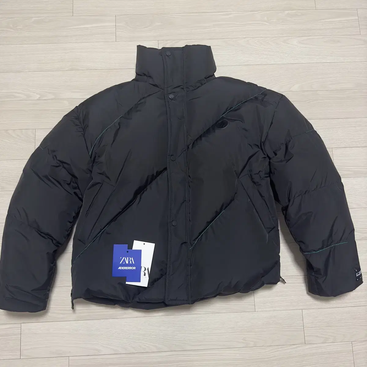 Zara x Adidas Oversized Puffer Jacket Black