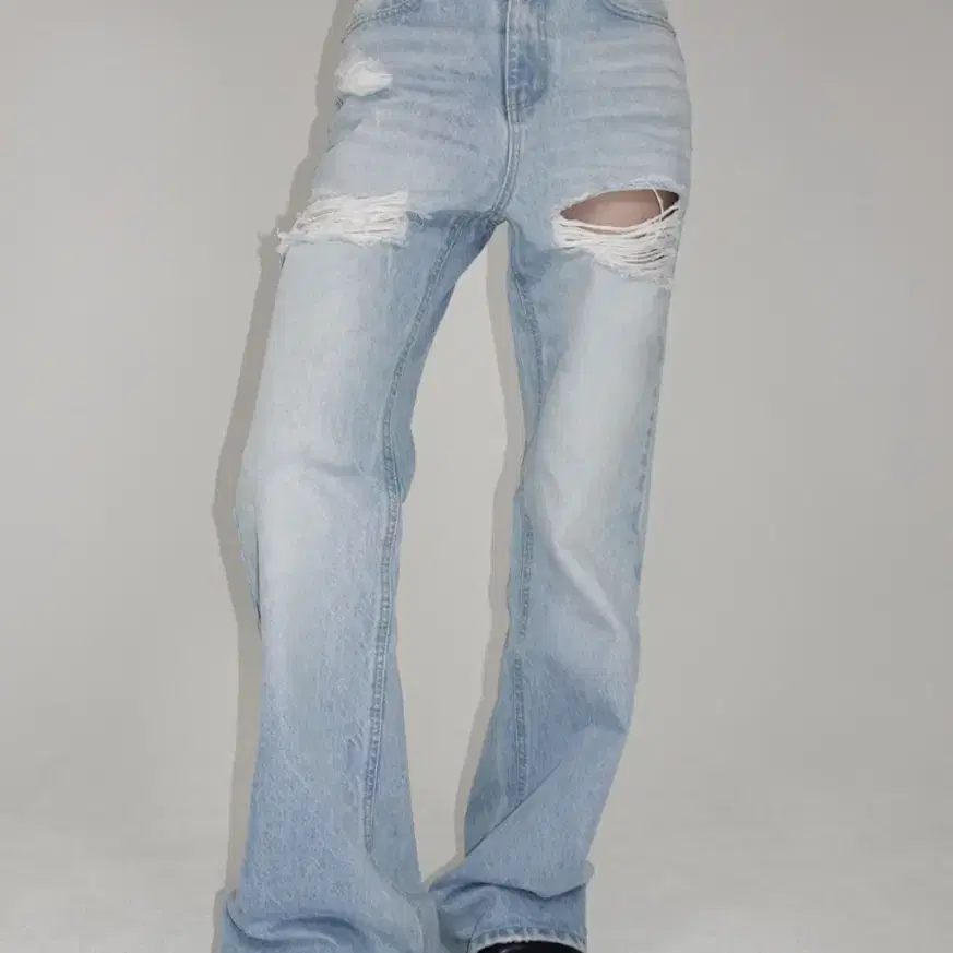 페일제이드 Vintage Damaged Wide Bootcut Jean