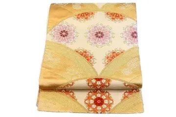 새상품급 후쿠로 오비 화문 길이4m31cm 포멀 세련된 순수 실크 재단사