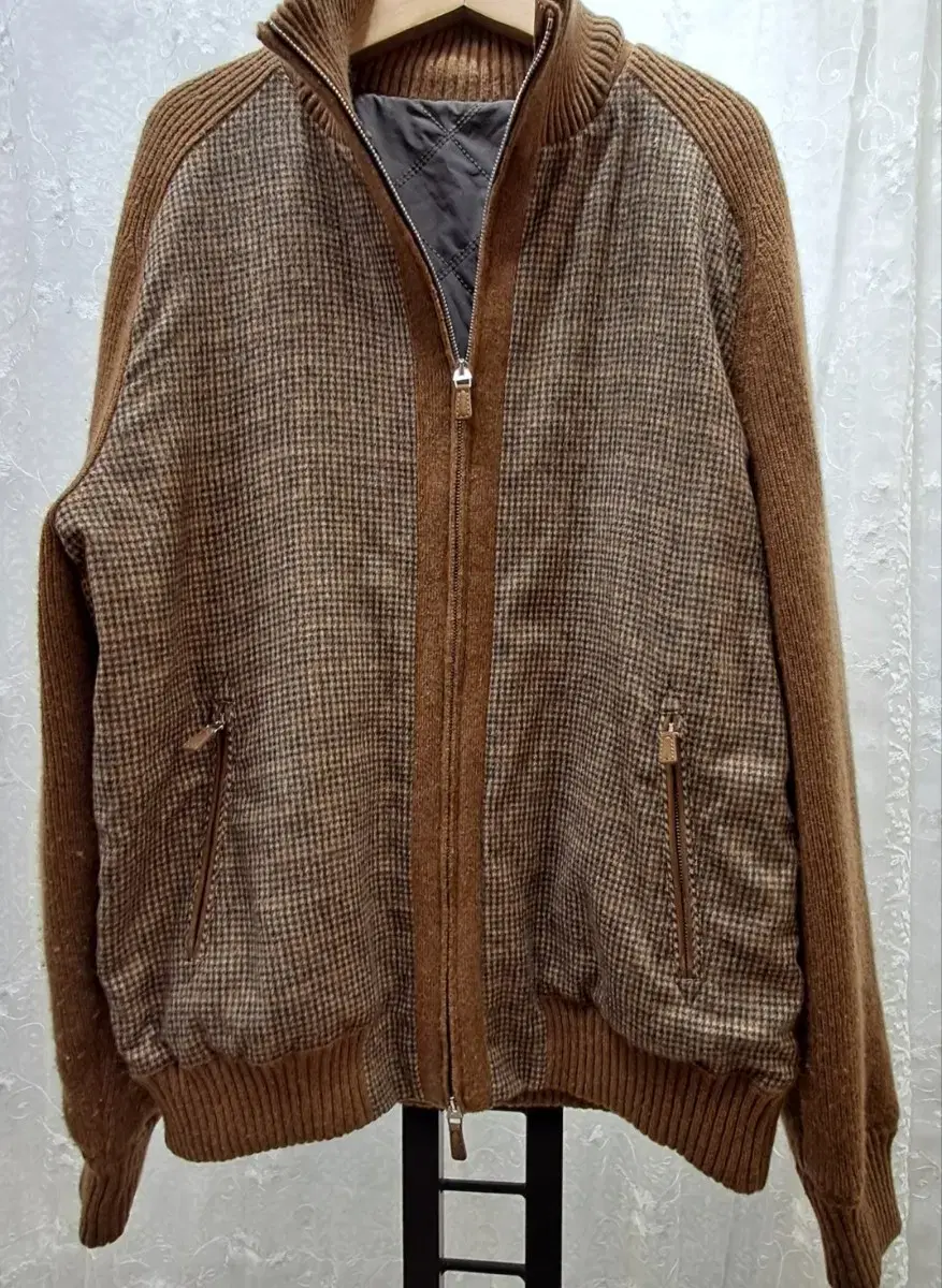 100% Ermenegildo Zegna cashmere knit jacket