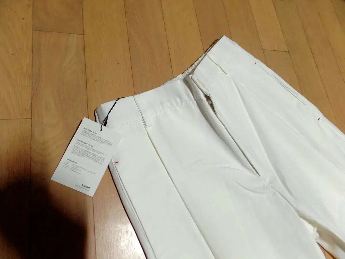 30/새옷/한섬 비얼디드키드/white cotton pants/ 토-구11