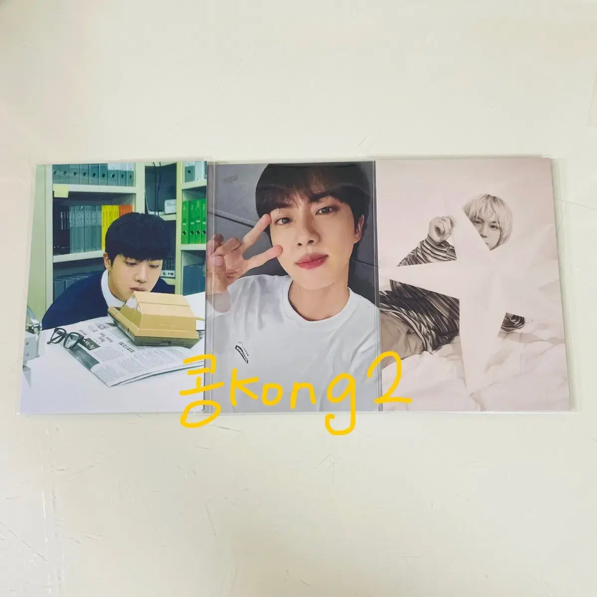 BTS Seokjin Happy pop up 70,000 won pre-order benefit photocard postcardalbum ldunreleased photocardkeyring