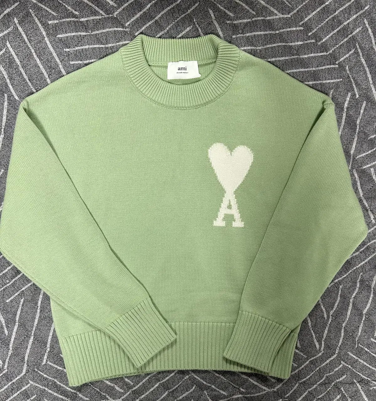 Ami Intarsia Mint Knit[S]