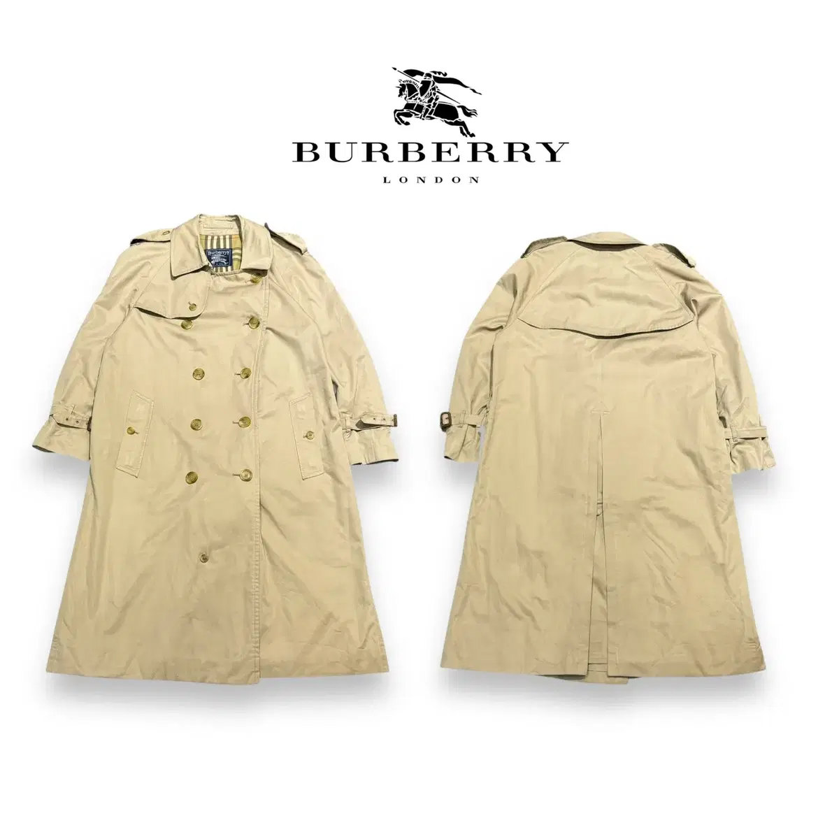 Burberry Double Trench Long Coat